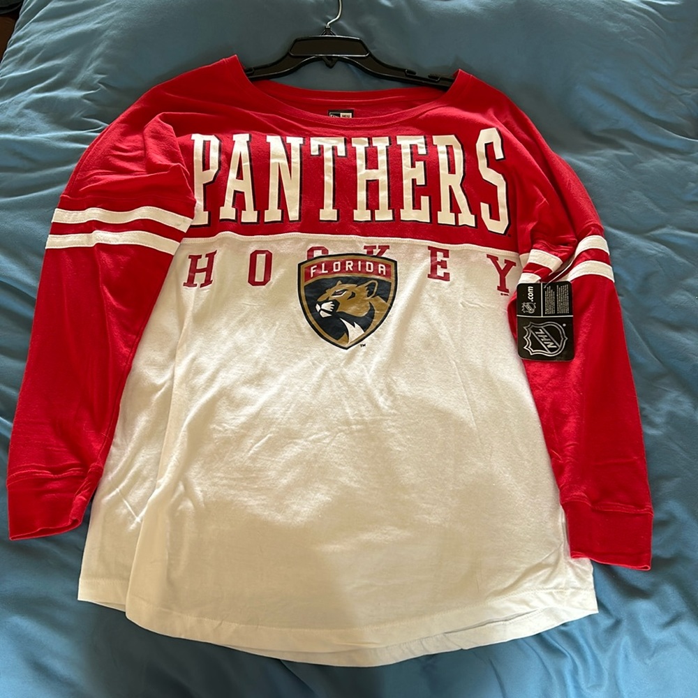 STANLEY CUP CHAMPIONS PANTHERS long sleeve shirt …size medium …authentic…NWT